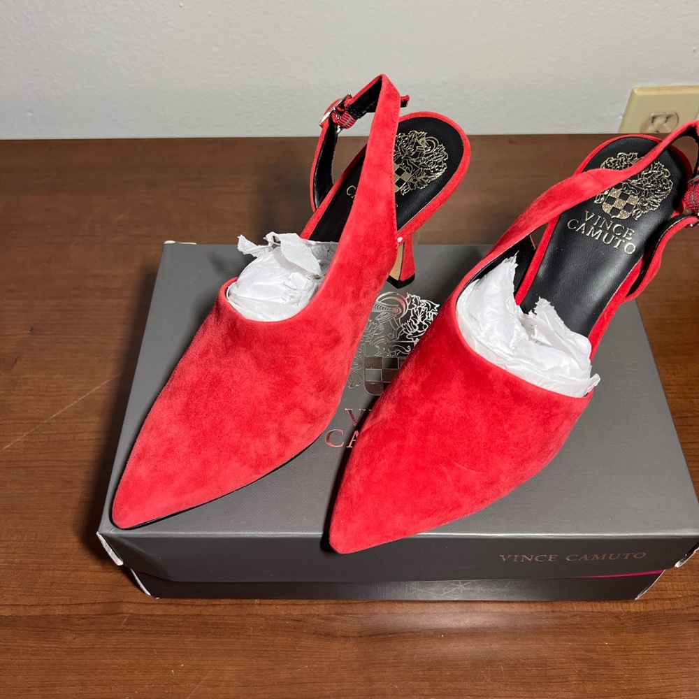 Vince Camuto Vibrant Red Heels